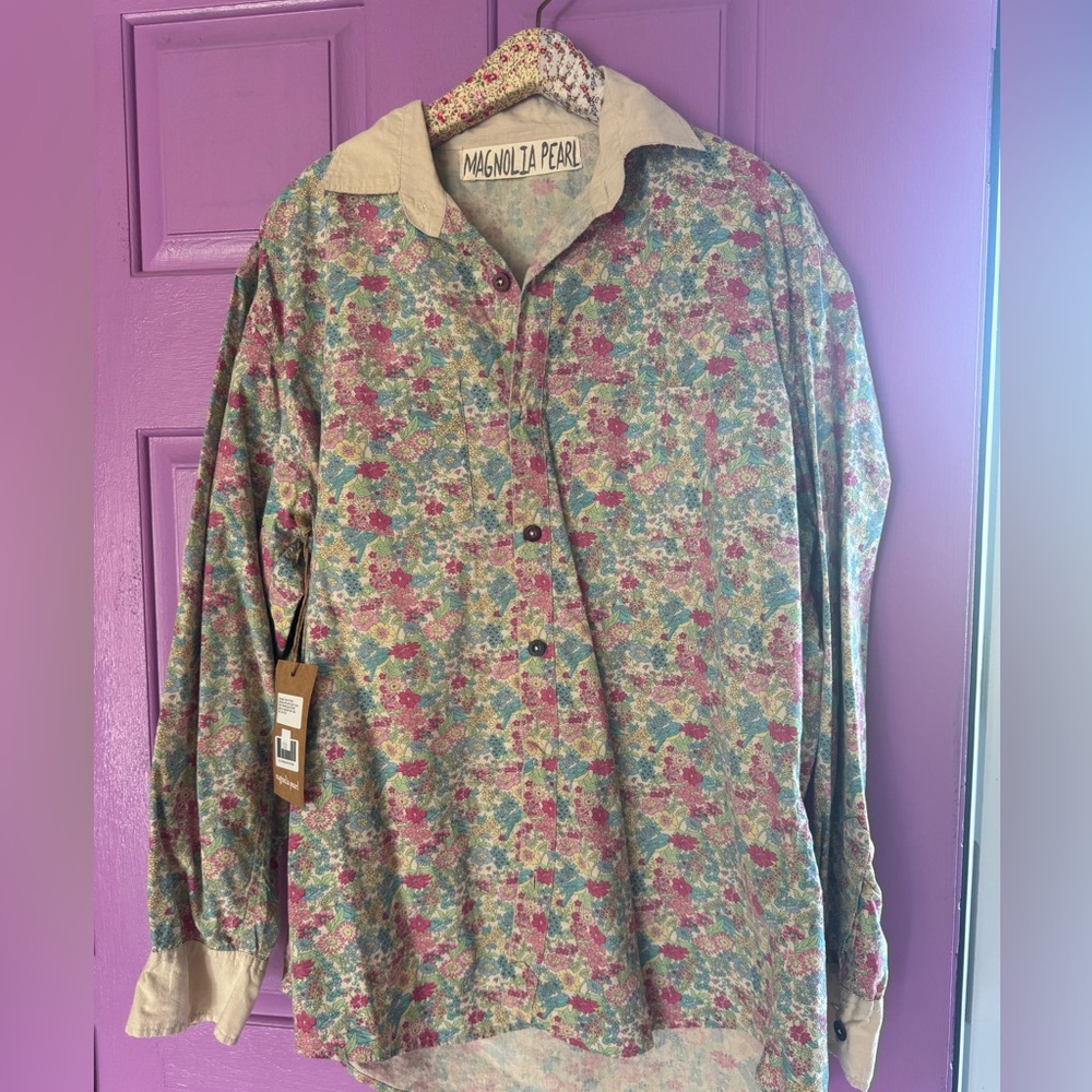 Magnolia Pearl Multicolor Floral Blouse